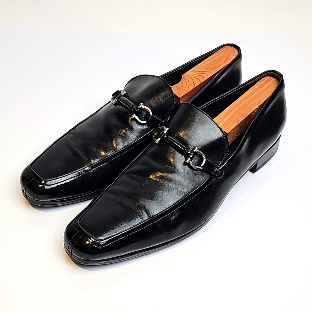 Black Ferragamo Size 11 D - Immaculate Condition